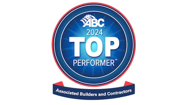iiCON Construction was awarded the Top Performer Award in 2024 from the Associated Builders and Contractors