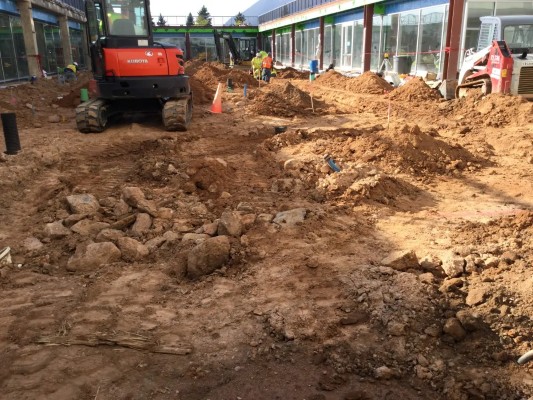 Excavation work at CCLD